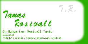 tamas rosivall business card