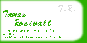 tamas rosivall business card